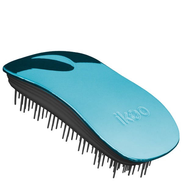 ikoo Home Detangling Hair Brush - Black/Pacific Metallic