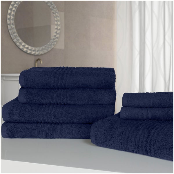 Highams 100% Egyptian Cotton 7 Piece Towel Bale (500gsm) - Blue
