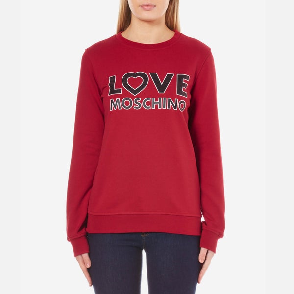 Love Moschino Women's Love Logo Sweatshirt - Red
