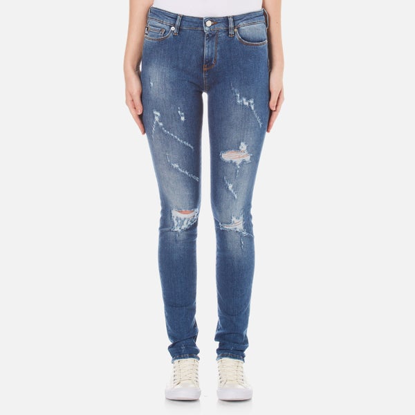 Love Moschino Women's 5 Pocket Skinny Fit Jeans - Denim