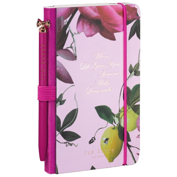 Ted Baker Nude Mini Notebook and Pen - Citrus Bloom Range