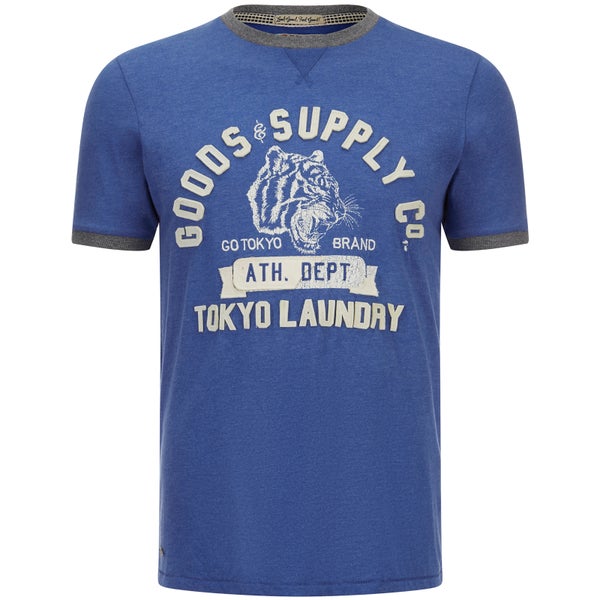 Tokyo Laundry Men's Tiger Lake T-Shirt - Cornflower Blue Marl