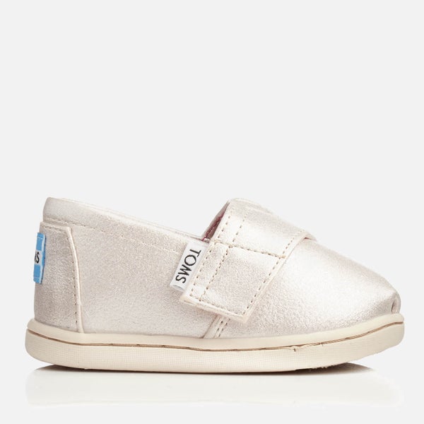 TOMS Toddlers' Seasonal Classics Slip-On Pumps - Pale Gold Shimmer