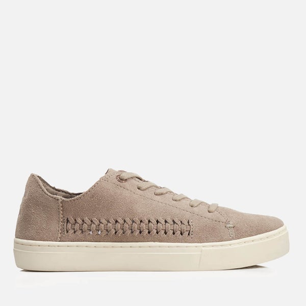 TOMS Women's Lenox Suede Woven Panel Trainers - Taupe Suede/Woven Panel
