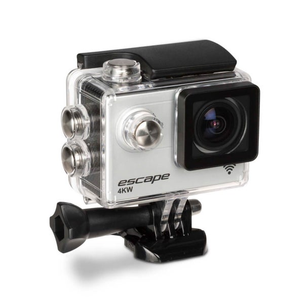 Kitvision Escape Waterproof Wi-Fi 4K Action Camera with Mounting Accessories - Silver