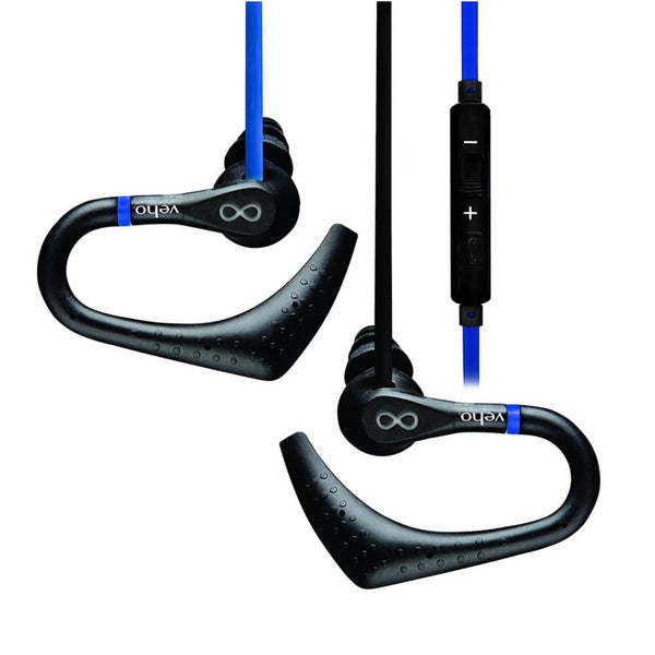 Veho ZS3 Water Resistant Sports Hook Earphones with Mic - Blue