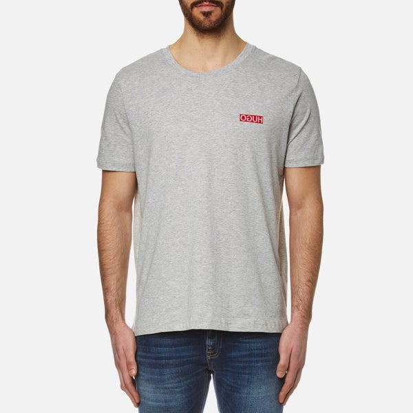 HUGO Men's Durned Small Logo T-Shirt - Open Grey