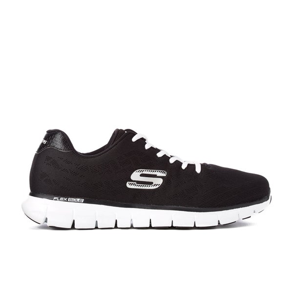 Skechers Men's Synergy Fine-Tune Low Top Trainers - Black/White