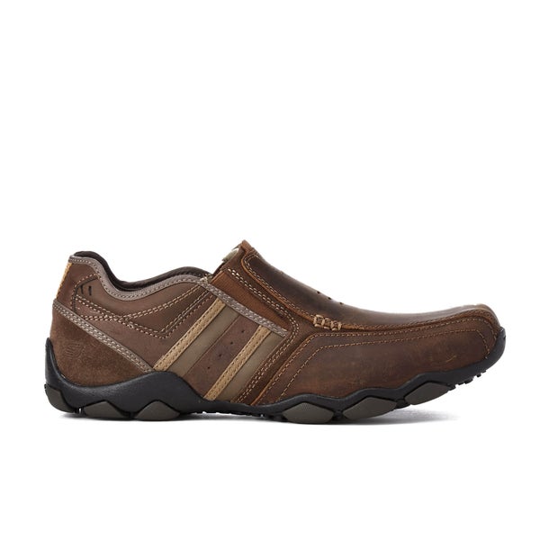 Skechers Men's Diameter Zinroy Leather Slip-On Shoes - Brown