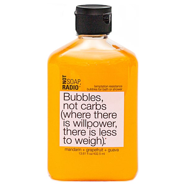 Not Soap Radio Bubbles, not carbs (where there is willpower, there is less to weigh) Bubbles for Bath/Shower 402.5ml