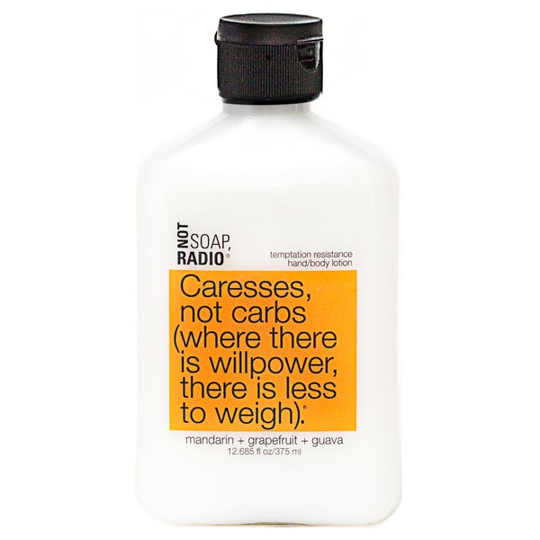 Not Soap Radio Caresses, not carbs (where there is willpower, there is less to weigh) Hand/Body Lotion 375ml