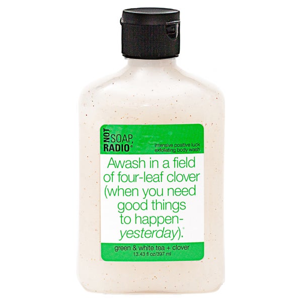 Not Soap Radio Awash in a field of four-leaf clover (when you need good things to happen- yesterday) Exfoliating Body Wash 397ml