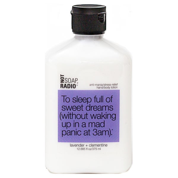 Not Soap Radio To sleep full of sweet dreams (without waking up in a mad panic at 3am) Hand/Body Lotion 375ml