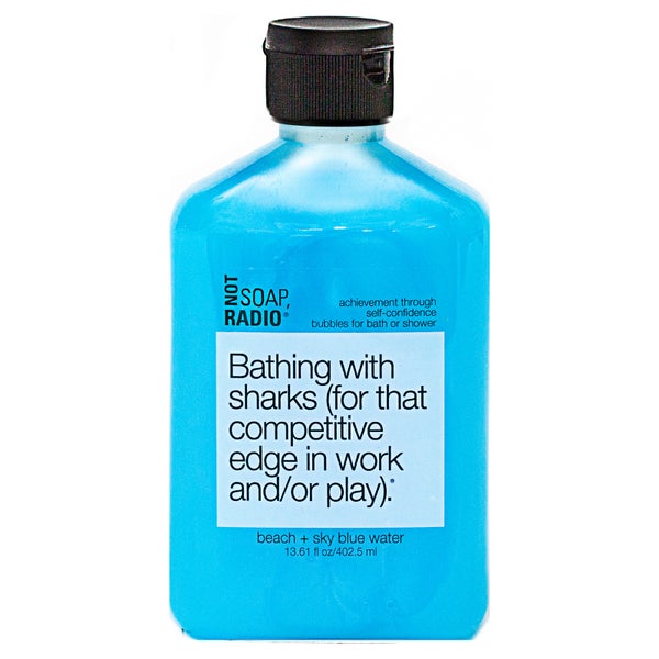 Not Soap Radio Bathing with sharks (for that competitive edge in work and/or play) Bubbles for Bath/Shower 402.5ml