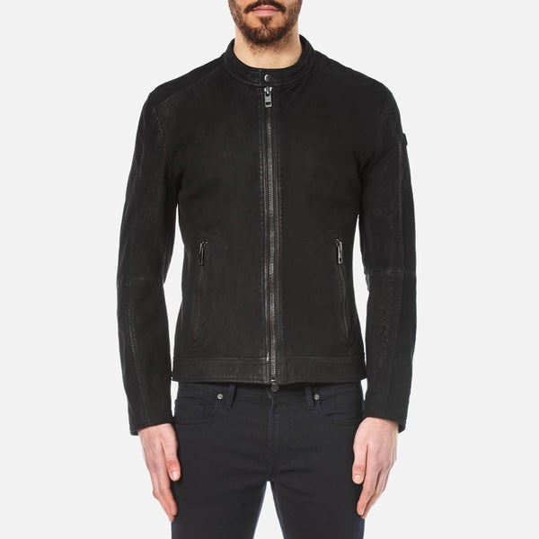BOSS Orange Men's Jonate Leather Jacket - Black