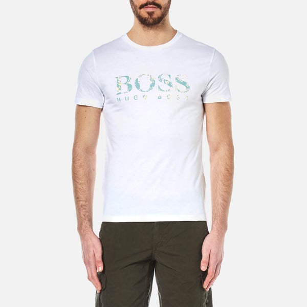 BOSS Orange Men's Tacket 1 Large Logo T-Shirt - White