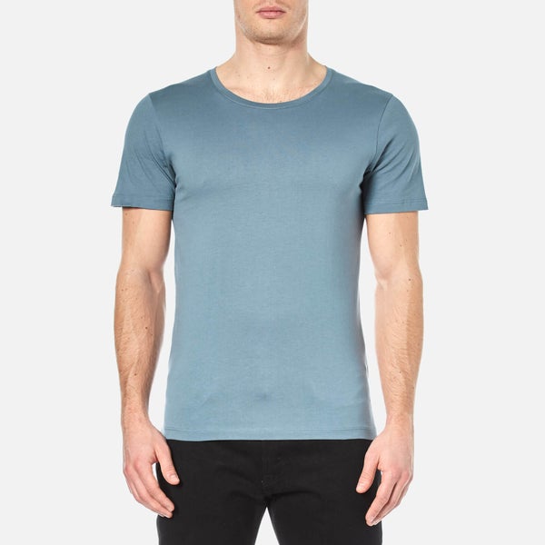 Selected Homme Men's Dave Pima Cotton Crew Neck T-Shirt - Blue Mirage