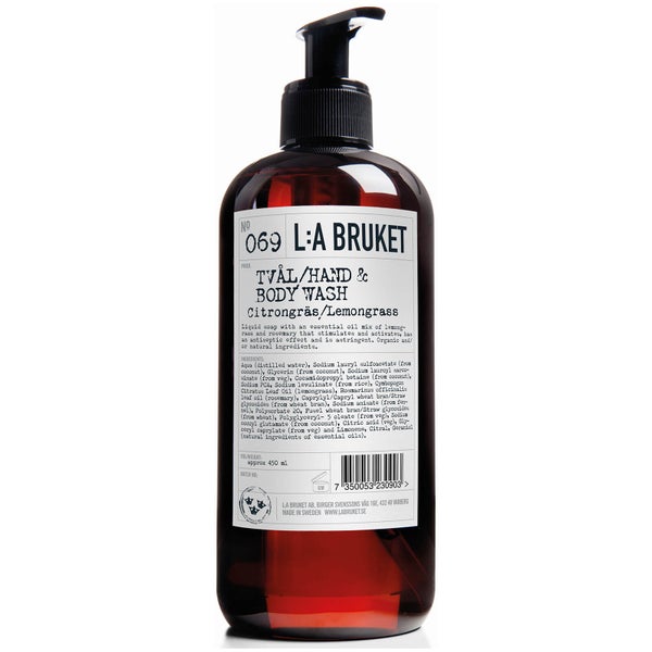 L:A BRUKET No. 069 Hand & Body Wash 450ml - Lemongrass