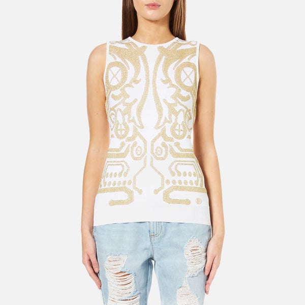 Versace Jeans Women's Knitted Tank Top - White