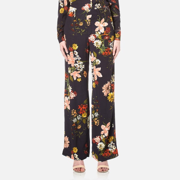 Gestuz Women's Cally Floral Print Wide Leg Trousers - Multi Colour Flower