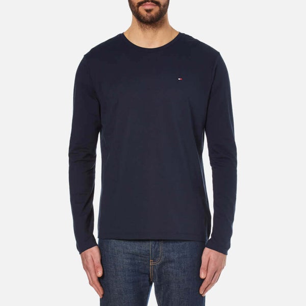 Tommy Hilfiger Men's Organic Cotton Long Sleeve T-Shirt - Navy Blazer