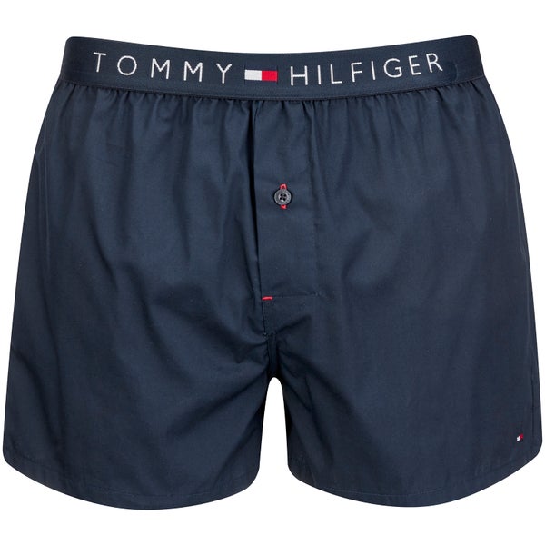 Tommy Hilfiger Men's Smart Cotton Poplin Boxers - Navy Blazer - L