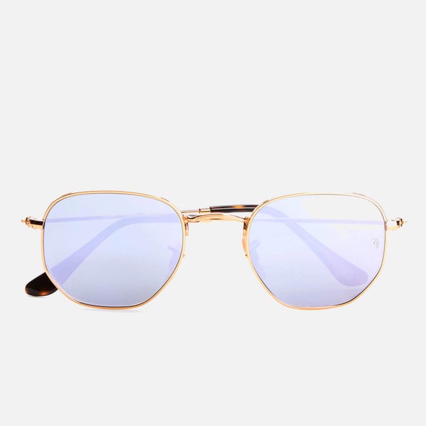 Ray-Ban Hexagonal Metal Frame Sunglasses - Gold/Wisteria Flash