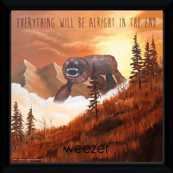 Weezer Alright Framed Album Cover - 12"" x 12"