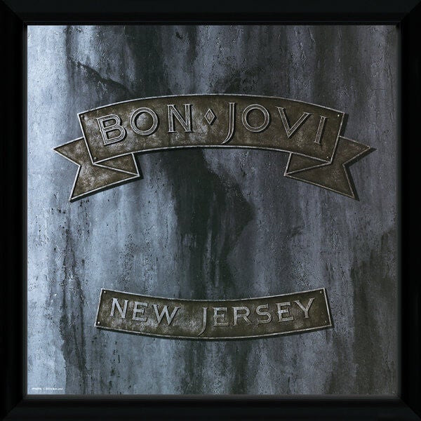Bon Jovi New Jersey Framed Album Cover - 12"" x 12"