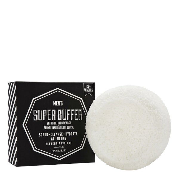 Губка с наполнителем для ванны и душа для мужчин Spongellé Men's Body Wash Infused Super Buffer - Verbena Absolute