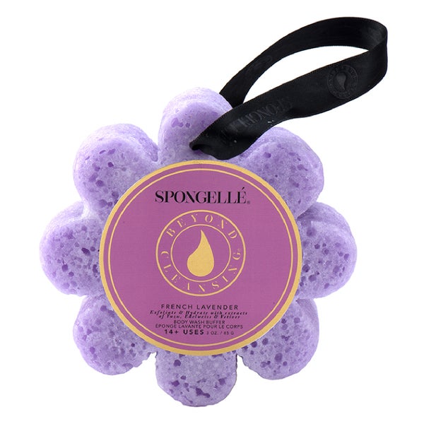 Фигурная губка-цветок с наполнителем для душа и ванны Spongellé Wild Flower Body Wash Infused Buffer - Fresh Lavender