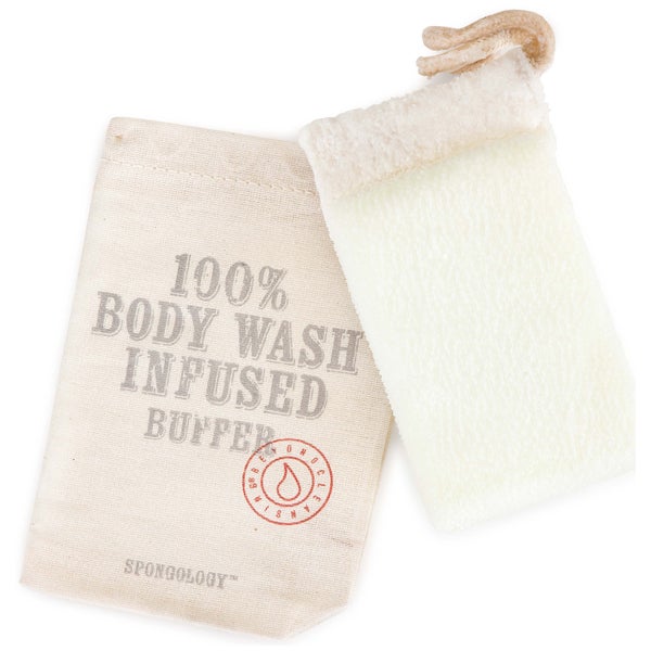 Губка для ванны и душа с наполнителем Spongellé Spongology Body Wash Infused Body Buffer - Milk & Honey