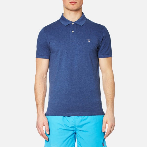 GANT Men's Original Pique Rugger Polo Shirt - Ocean Blue Melange