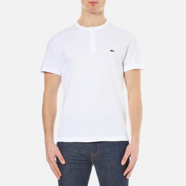 Lacoste Men's Henley Collar T-Shirt - White