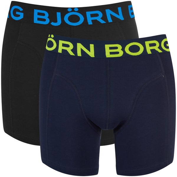 Bjorn Borg Men's Neon Solid Boxer Shorts - Black