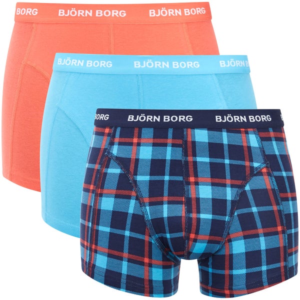 Bjorn Borg Men's Three Pack BB Check Boxer Shorts - Multi