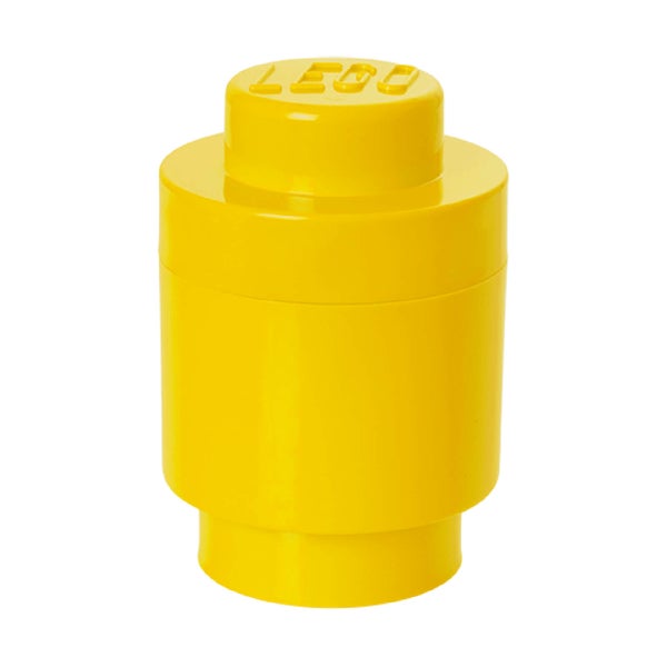 LEGO Storage Brick 1 - Bright Yellow (Round)