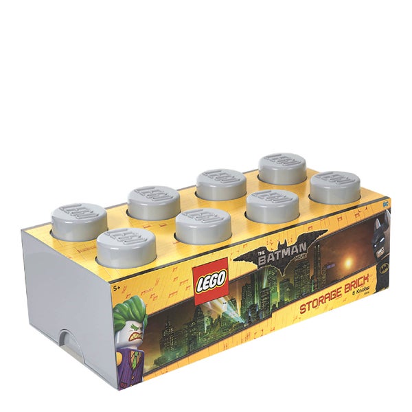 LEGO Batman Storage Brick 8 - Medium Stone Grey