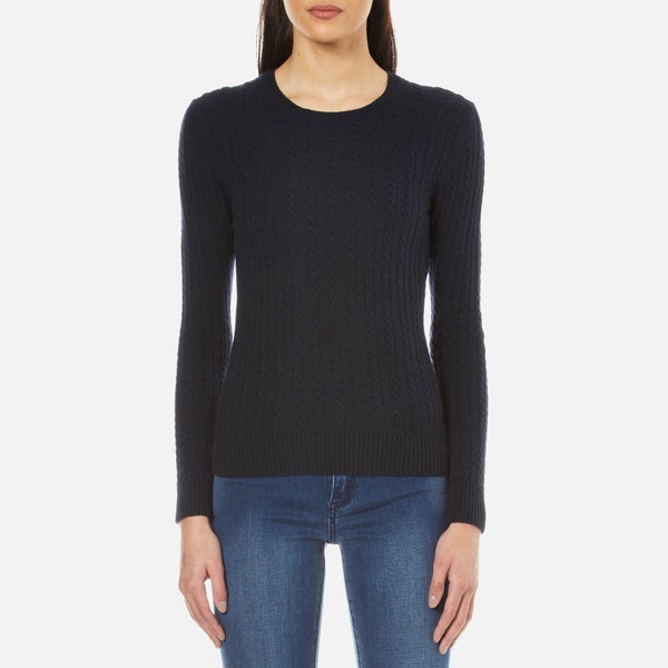 Superdry Women's Luxe Mini Cable Knitted Jumper - Marine Navy
