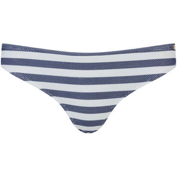 Superdry Women's Cali Stripe Bikini Bottom - Navy/White