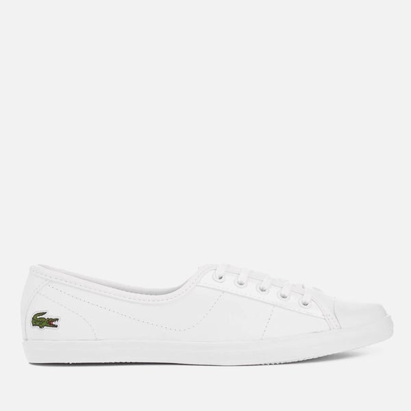 Lacoste Women's Ziane Bl 1 Leather Lace Up Pumps - White - UK 3