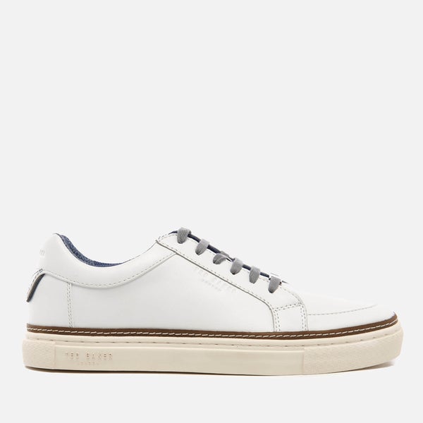Ted Baker Men's Rouu Leather Cupsole Trainers - White