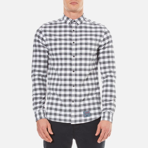 Superdry Men's Ultimate Pinpoint Long Sleeve Oxford Shirt - Kings Grey Check