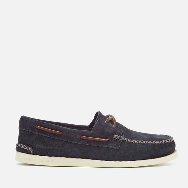 Sperry Men's A/O 2-Eye Wedge Suede Boat Shoes - Navy
