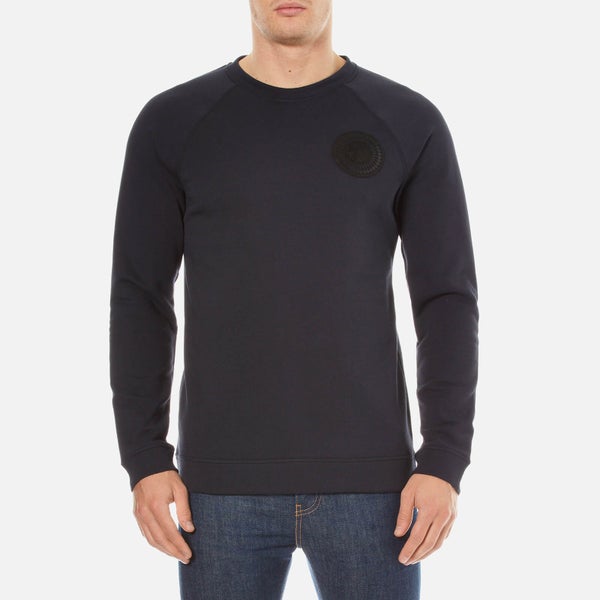 Versace Collection Men's Round Logo Sweatshirt - Navy