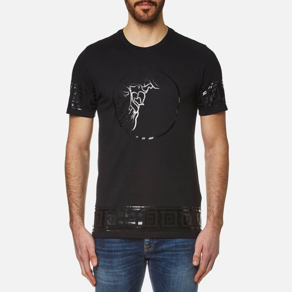 Versace Collection Men's Logo Piping T-Shirt - Black