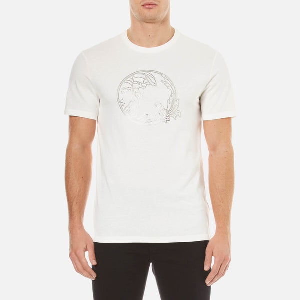 Versace Collection Men's Embellished Logo T-Shirt - White