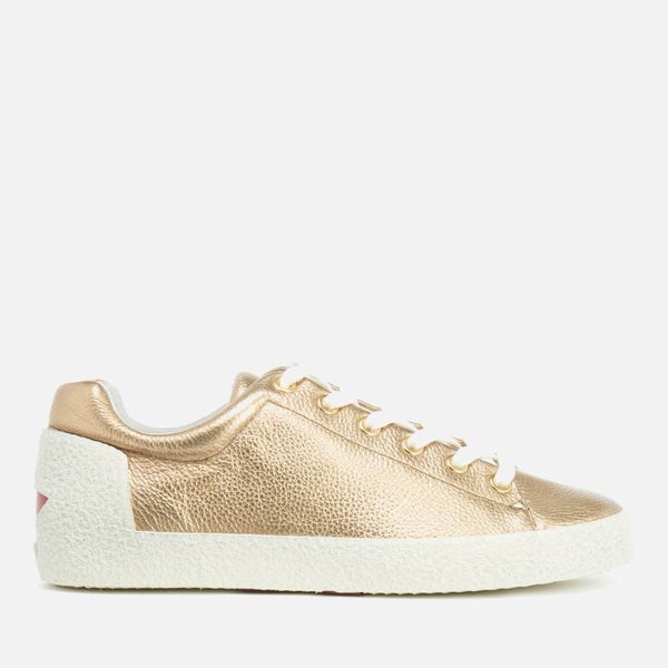 Ash Women's Nicky Bag Shimmer/Nappa Wax Trainers - Gold/Red