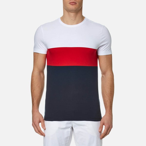 Tommy Hilfiger Men's Iggy Colour Block T-Shirt - Classic White/Mars Red