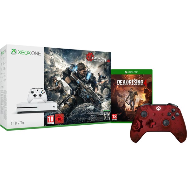Xbox One S 1TB Console - Includes Gears of War 4, Dead Rising 4 & Extra Wireless Controller